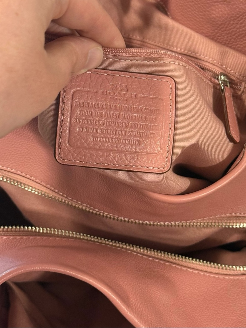 COACH Phoebe Pebbled Leather Shoulder Hand Bag Shadow Rose Pink NWT F34495 - Picture 15 of 16